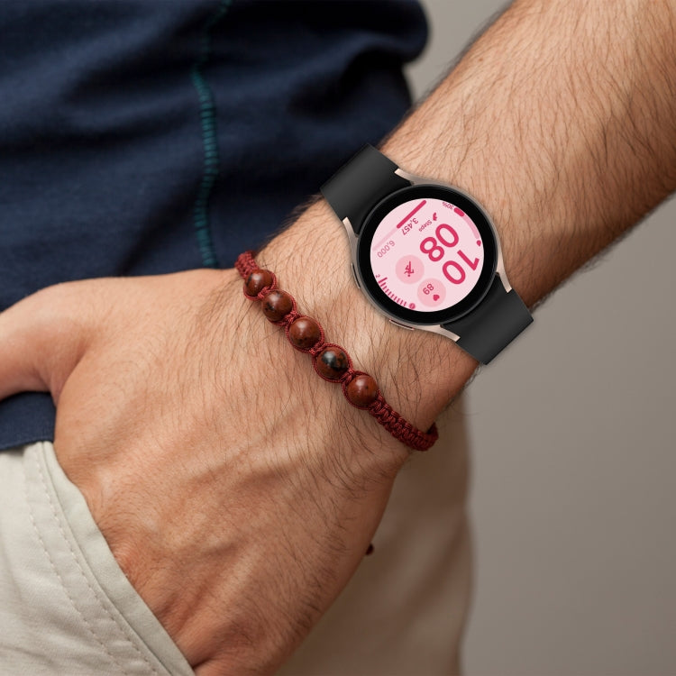 For Samsung Galaxy Watch 7 40mm Solid Color Silver Buckle Quick Release Silicone Watch Band(Wine Red) - free shipping - PMC TechLife - Order now!