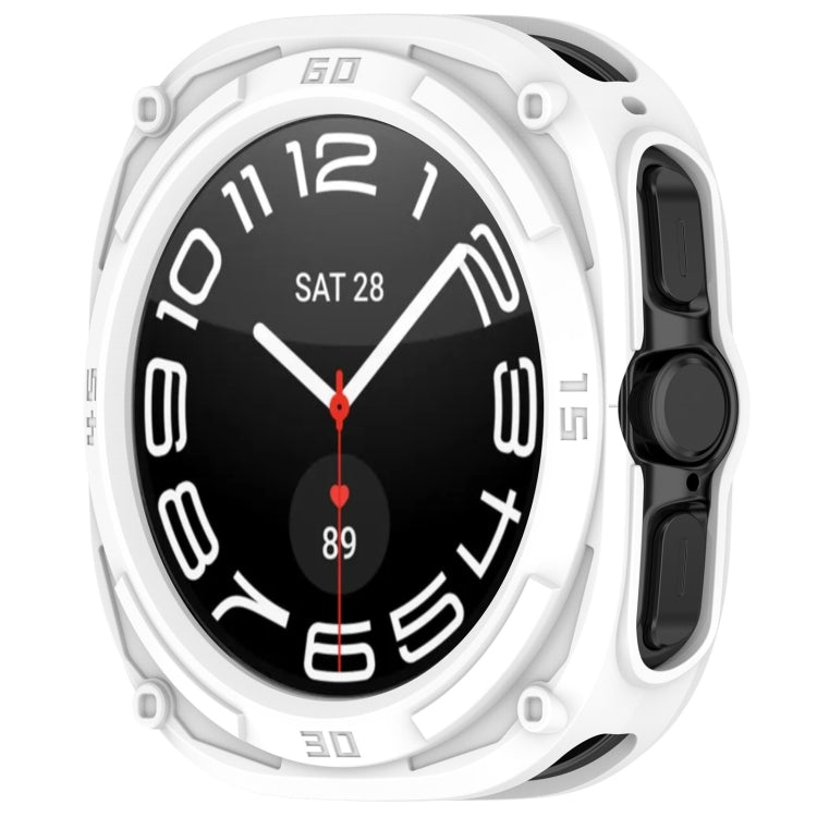 For Samsung Galaxy Watch Ultra 47mm Armored TPU Watch Protective Case(White) - free shipping - PMC Jewellery - Order now!