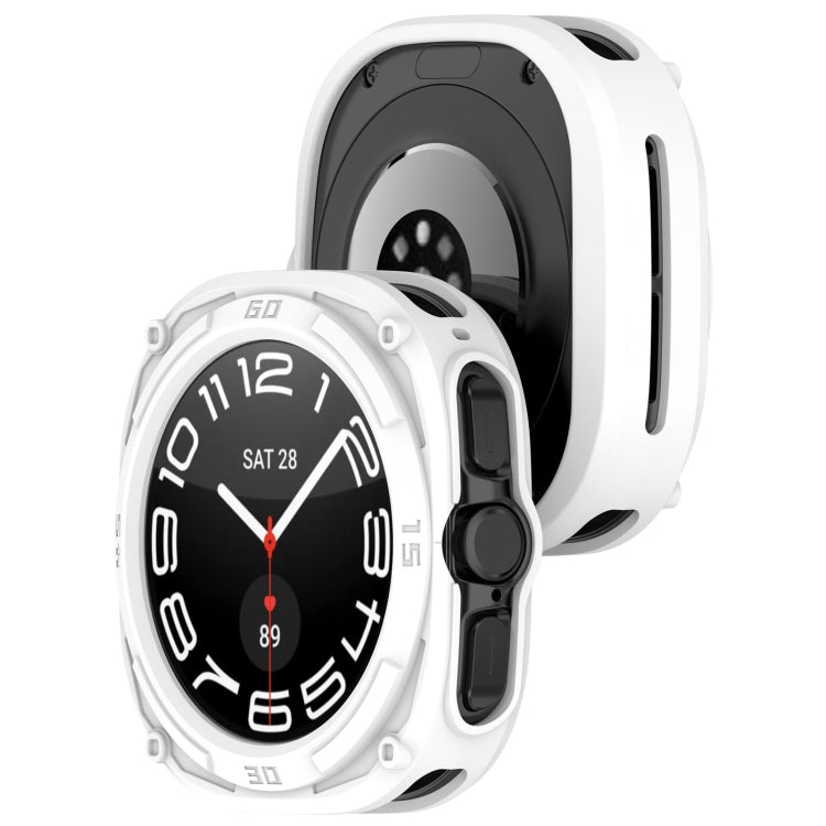 For Samsung Galaxy Watch Ultra 47mm Armored TPU Watch Protective Case(White) - free shipping - PMC Jewellery - Order now!