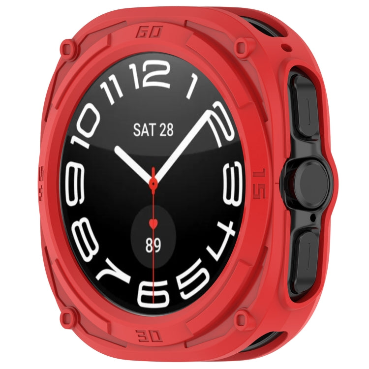 For Samsung Galaxy Watch Ultra 47mm Armored TPU Watch Protective Case(Red) - free shipping - PMC Jewellery - Order now!