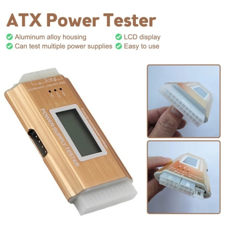 YNS-05 Desktop Computer Power Testing Tool Aluminum Alloy LCD Display ATX Power Tester - Others by PMC Jewellery | Online Shopping South Africa | PMC Jewellery | Buy Now Pay Later Mobicred