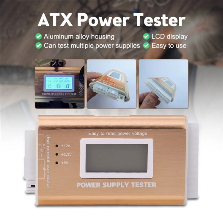 YNS-05 Desktop Computer Power Testing Tool Aluminum Alloy LCD Display ATX Power Tester - Others by PMC Jewellery | Online Shopping South Africa | PMC Jewellery | Buy Now Pay Later Mobicred