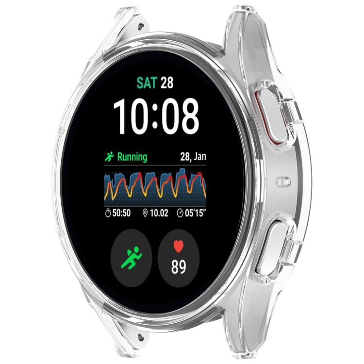 For Sansung Galaxy Watch 7 40mm Half Pack Hollow PC Watch Protective Case(Transparent White) - Watch Cases by PMC TechLife | Online Shopping South Africa | PMC TechLife | Buy Now Pay Later Mobicred