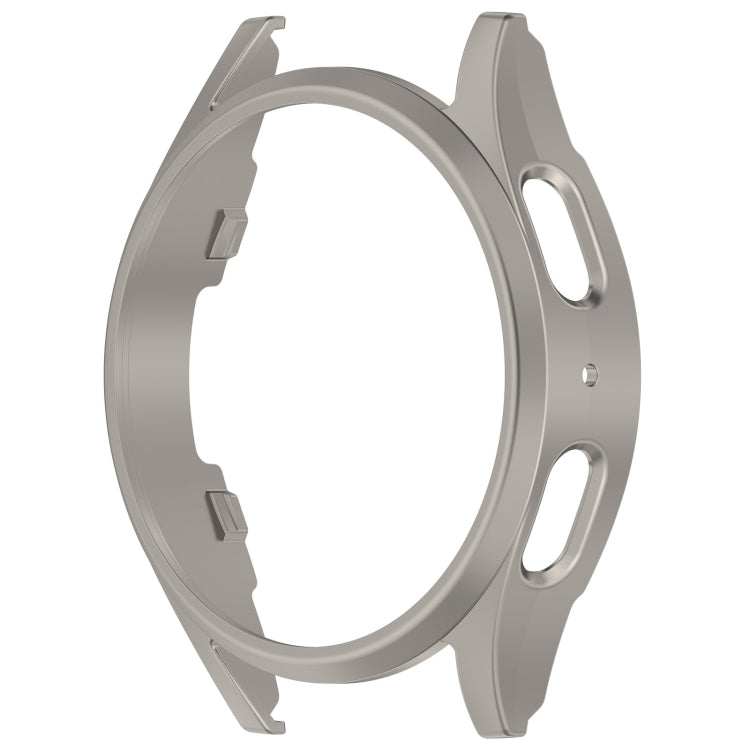 For Sansung Galaxy Watch 7 40mm Half Pack Hollow PC Watch Protective Case(Titanium Steel Color) - Watch Cases by PMC TechLife | Online Shopping South Africa | PMC TechLife | Buy Now Pay Later Mobicred