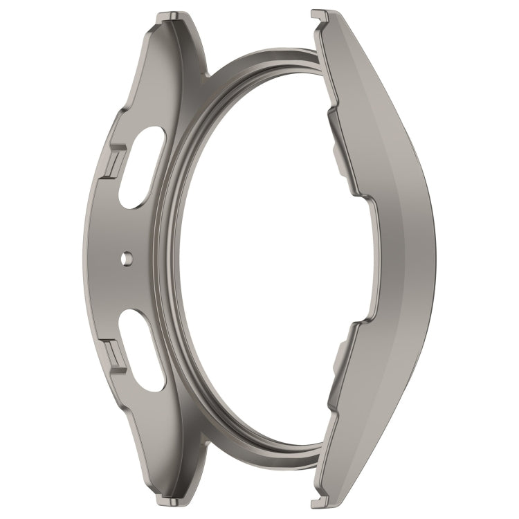 For Sansung Galaxy Watch 7 40mm Half Pack Hollow PC Watch Protective Case(Titanium Steel Color) - Watch Cases by PMC TechLife | Online Shopping South Africa | PMC TechLife | Buy Now Pay Later Mobicred