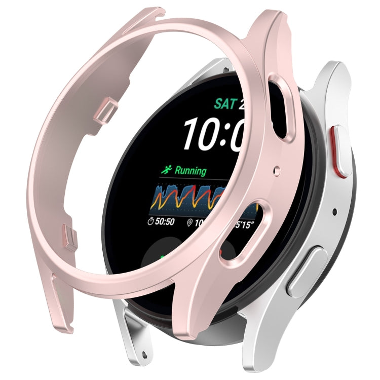 For Sansung Galaxy Watch 7 40mm Half Pack Hollow PC Watch Protective Case(Rose Pink) - Watch Cases by PMC TechLife | Online Shopping South Africa | PMC TechLife | Buy Now Pay Later Mobicred