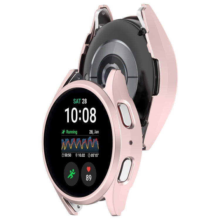 For Sansung Galaxy Watch 7 40mm Half Pack Hollow PC Watch Protective Case(Rose Pink) - Watch Cases by PMC TechLife | Online Shopping South Africa | PMC TechLife | Buy Now Pay Later Mobicred