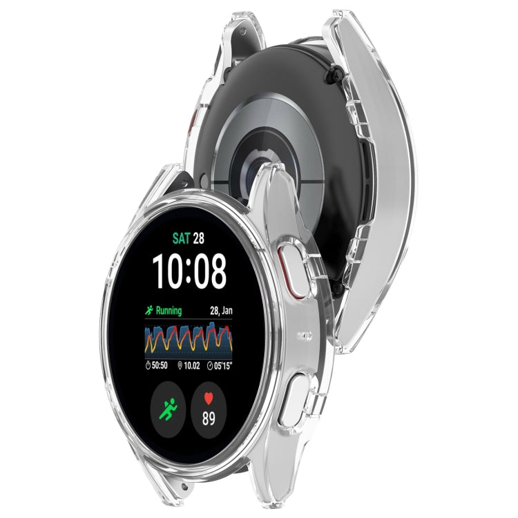 For Sansung Galaxy Watch 7 44mm Half Pack Hollow PC Watch Protective Case(Transparent White) - Watch Cases by PMC TechLife | Online Shopping South Africa | PMC TechLife | Buy Now Pay Later Mobicred