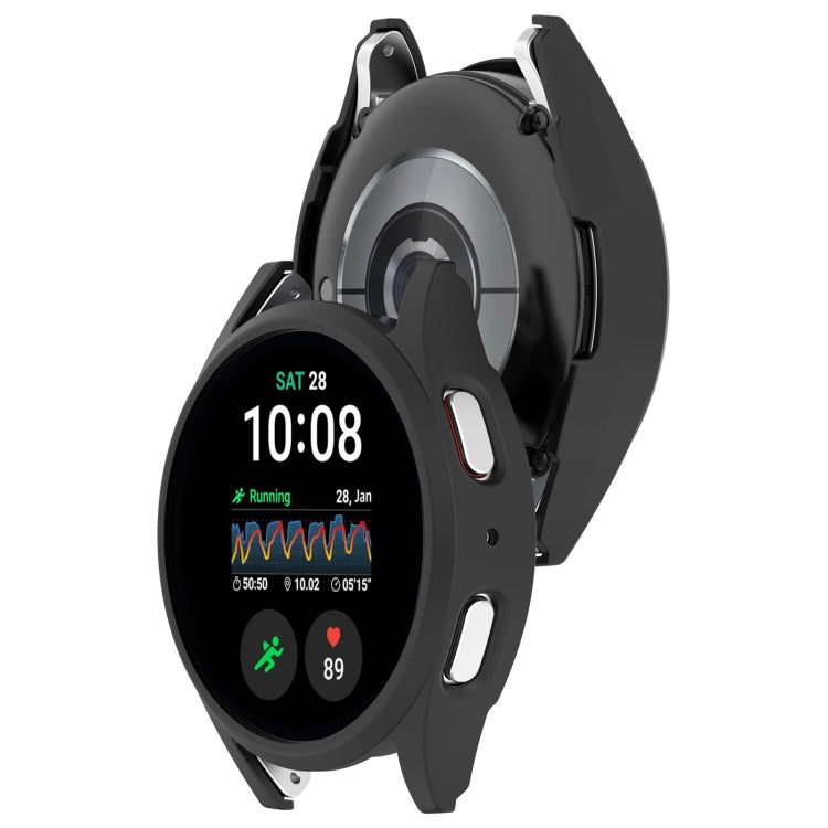 For Sansung Galaxy Watch 7 44mm Half Pack Hollow PC Watch Protective Case(Black) - Watch Cases by PMC TechLife | Online Shopping South Africa | PMC TechLife | Buy Now Pay Later Mobicred
