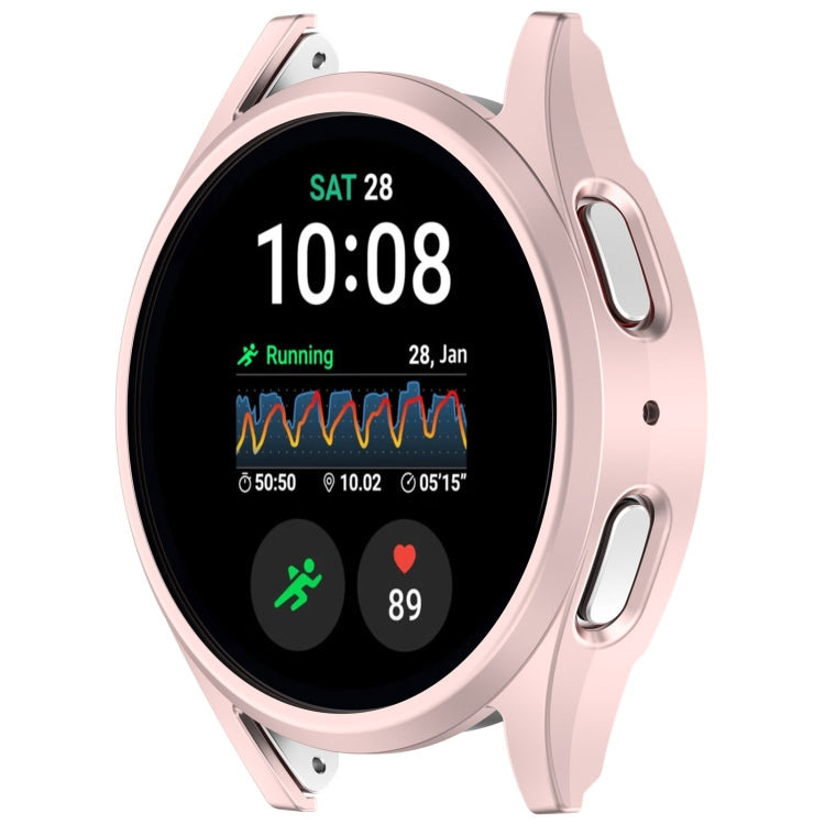 For Sansung Galaxy Watch 7 44mm Half Pack Hollow PC Watch Protective Case(Rose Pink) - Watch Cases by PMC TechLife | Online Shopping South Africa | PMC TechLife | Buy Now Pay Later Mobicred