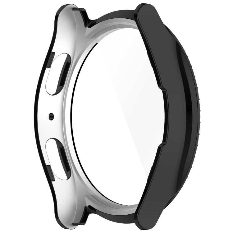 For Samsung Galaxy Watch 7 44mm Single Row Diamond PC + Tempered Film Integrated Watch Protective Case(Black) - Watch Cases by PMC TechLife | Online Shopping South Africa | PMC TechLife | Buy Now Pay Later Mobicred