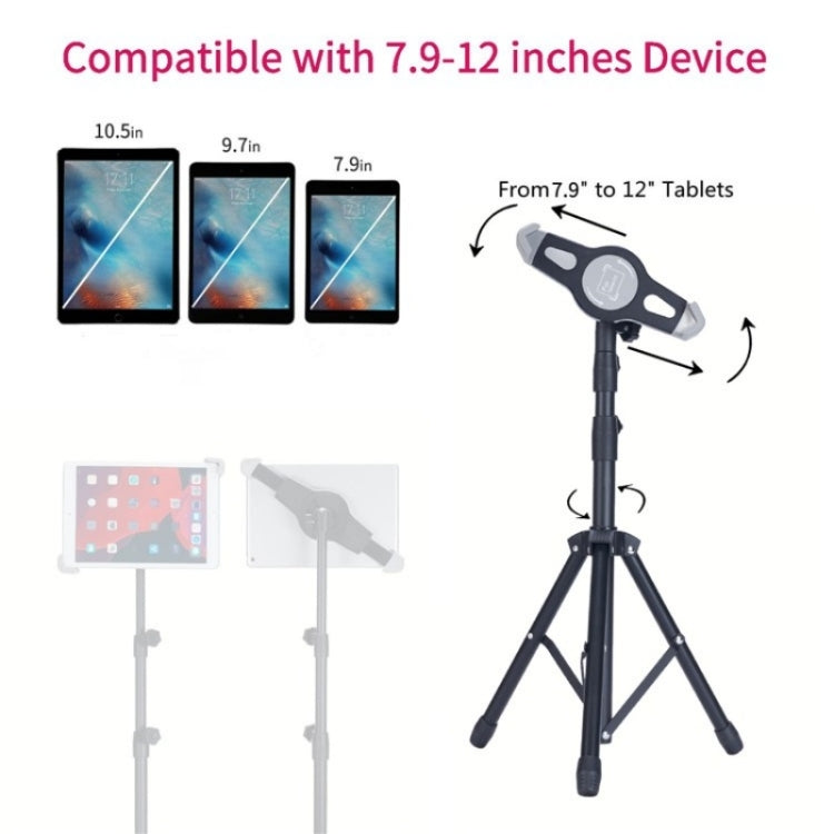 XWJ-LP002 For 7.9-12 inch Tablet Portable 360 Degree Rotation  Aluminum Alloy Tripod - Stand by PMC TechLife | Online Shopping South Africa | PMC TechLife | Buy Now Pay Later Mobicred