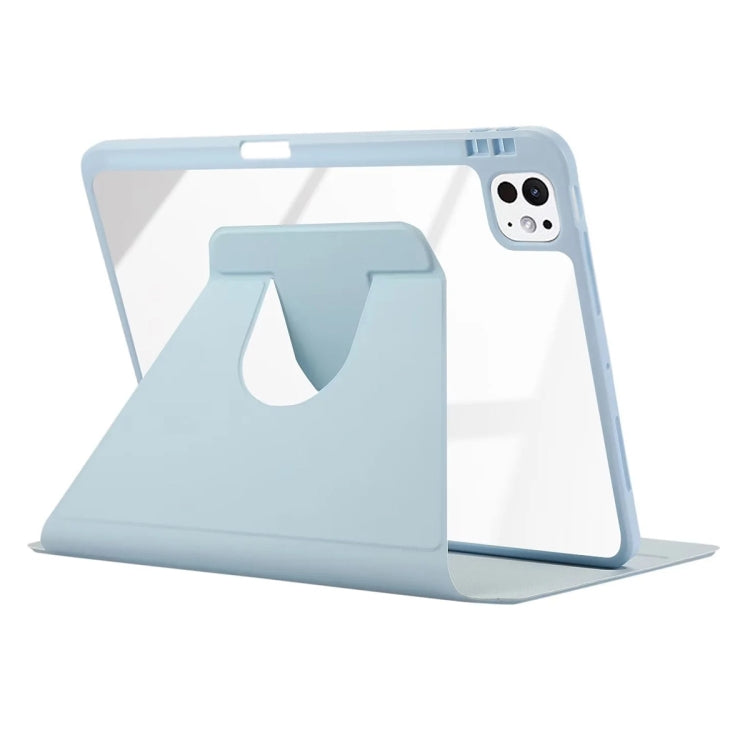 For iPad Pro 11 2024 ENKAY 360 Rotation PMMA Leather Smart Tablet Case with Pen Slot(Blue) - free shipping - PMc TechLife - Order now!