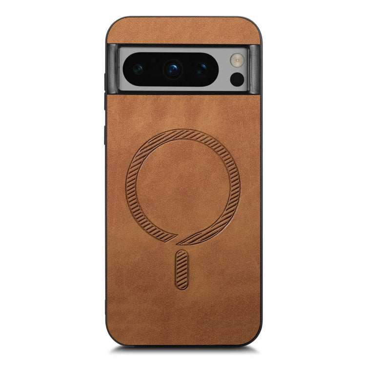 For Google Pixel 9 Pro XL Retro Magsafe Magnetic PU Back Cover Phone Case(Brown) - Google Cases by PMC TechLife | Online Shopping South Africa | PMC TechLife | Buy Now Pay Later Mobicred