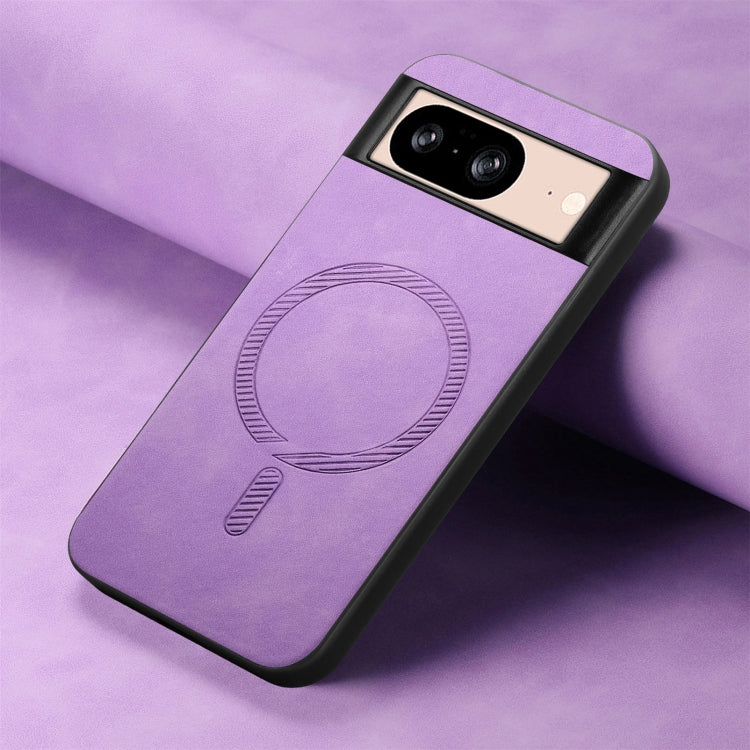 For Google Pixel 9 / 9 Pro Retro Magsafe Magnetic PU Back Cover Phone Case(Purple) - Google Cases by PMC TechLife | Online Shopping South Africa | PMC TechLife | Buy Now Pay Later Mobicred