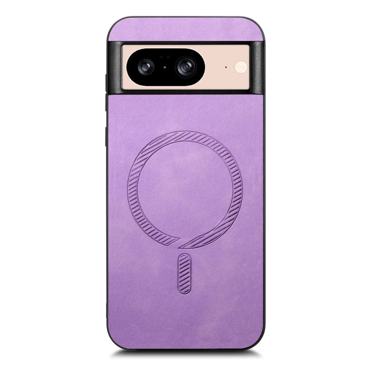 For Google Pixel 9 / 9 Pro Retro Magsafe Magnetic PU Back Cover Phone Case(Purple) - Google Cases by PMC TechLife | Online Shopping South Africa | PMC TechLife | Buy Now Pay Later Mobicred