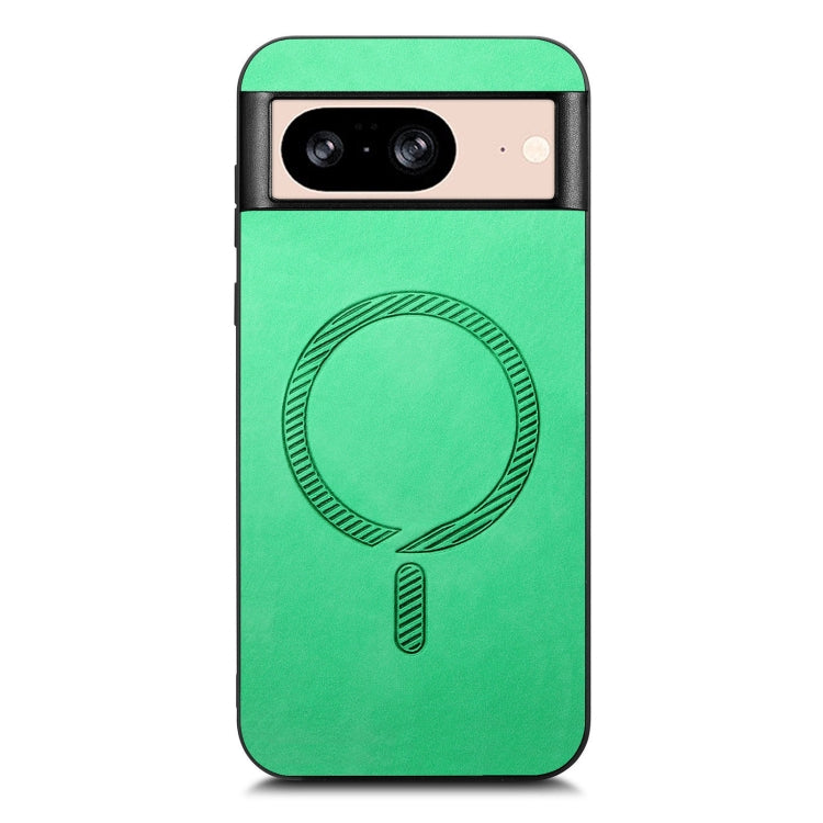 For Google Pixel 9 / 9 Pro Retro Magsafe Magnetic PU Back Cover Phone Case(Green) - Google Cases by PMC TechLife | Online Shopping South Africa | PMC TechLife | Buy Now Pay Later Mobicred