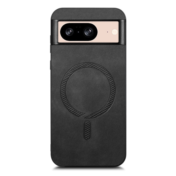 For Google Pixel 9 / 9 Pro Retro Magsafe Magnetic PU Back Cover Phone Case(Black) - Google Cases by PMC TechLife | Online Shopping South Africa | PMC TechLife | Buy Now Pay Later Mobicred