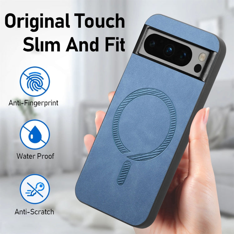 For Google Pixel 9 / 9 Pro Retro Magsafe Magnetic PU Back Cover Phone Case(Brown) - Google Cases by PMC TechLife | Online Shopping South Africa | PMC TechLife | Buy Now Pay Later Mobicred