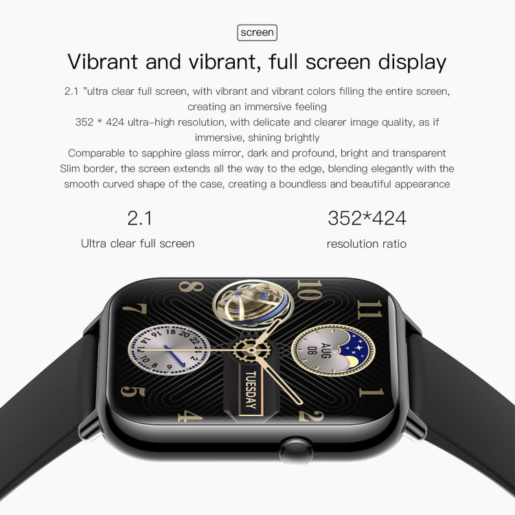 Q19 Max 2.1 inch HD Screen Waterproof Sports Business Smart Watch(Grey) - Smart Watches by PMC TechLife | Online Shopping South Africa | PMC TechLife | Buy Now Pay Later Mobicred