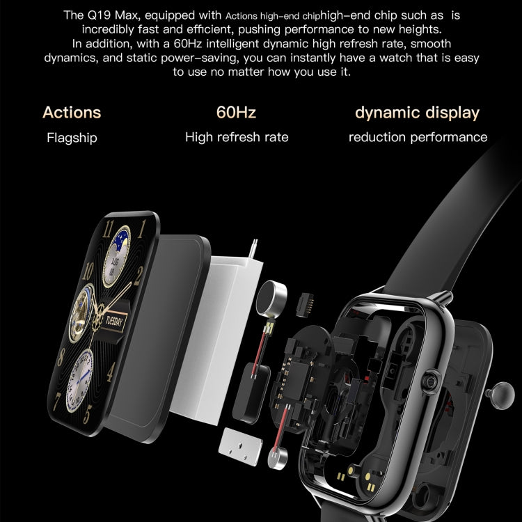 Q19 Max 2.1 inch HD Screen Waterproof Sports Business Smart Watch(Grey) - Smart Watches by PMC TechLife | Online Shopping South Africa | PMC TechLife | Buy Now Pay Later Mobicred