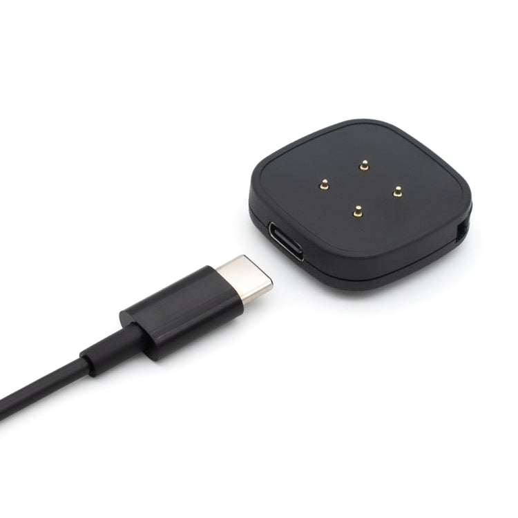 For Fitbit Versa 3 Portable Detachable USB-C / Type-C Interface Smart Watch Magnetic Charger(Black) - Charger by PMC TechLife | Online Shopping South Africa | PMC TechLife | Buy Now Pay Later Mobicred