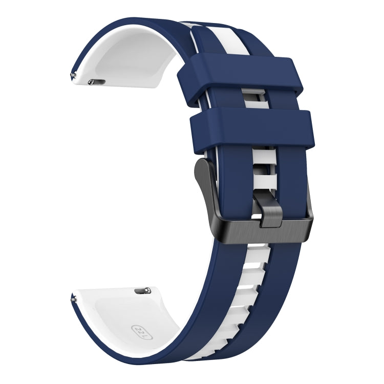 For Amazfit GTS 4 20mm Two-Color Sports Silicone Watch Band(Blue+White) - free shipping - PMC TechLife - Order now!