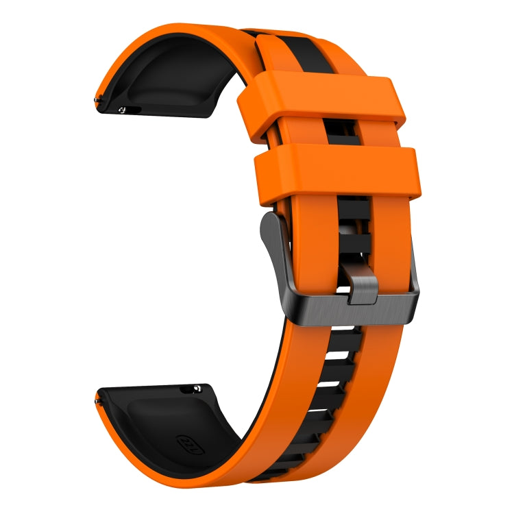 For Amazfit GTS 2E 20mm Two-Color Sports Silicone Watch Band(Orange+Black) - free shipping - PMC TechLife - Order now!