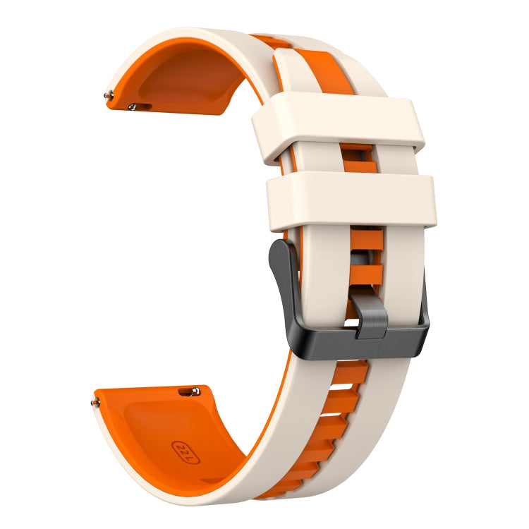 For Amazfit GTS 2 20mm Two-Color Sports Silicone Watch Band(Starlight+Orange) - free shipping - PMC TechLife - Order now!