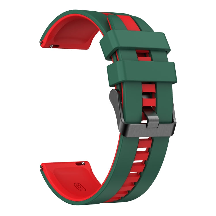 For Amazfit GTS 2 Mini 20mm Two-Color Sports Silicone Watch Band(Green+Red) - free shipping - PMC TechLife - Order now!