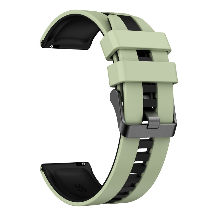 For Amazfit Pop Pro 20mm Two-Color Sports Silicone Watch Band(Light Green+Black) - free shipping - PMC TechLife - Order now!