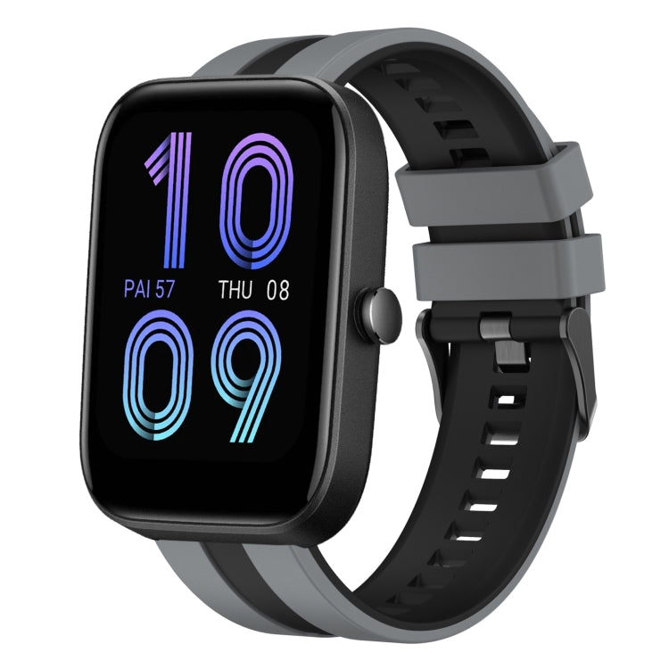 For Amazfit Bip3 20mm Two-Color Sports Silicone Watch Band(Grey+Black) - free shipping - PMC TechLife - Order now!