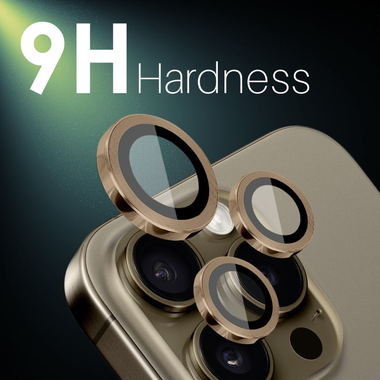 For iPhone 16 Pro / Pro Max NORTHJO 2 Sets 6pcs Camera Lens Protector Cover Metal Ring Film(Brown) - free shipping - PMC Jewellery - Order now!