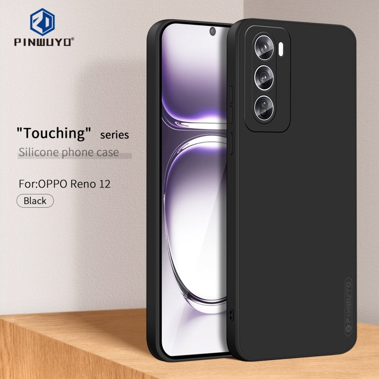 For OPPO Reno12 Global PINWUYO Sense Series Liquid Silicone TPU Phone Case(Black) - free shipping - PMC Jewellery - Order now!