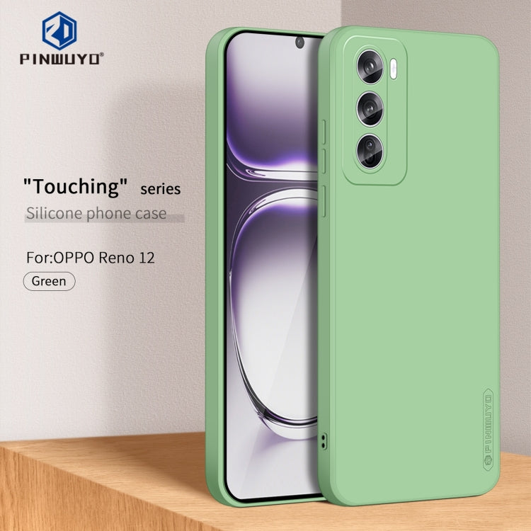 For OPPO Reno12 Global PINWUYO Sense Series Liquid Silicone TPU Phone Case(Green) - free shipping - PMC Jewellery - Order now!
