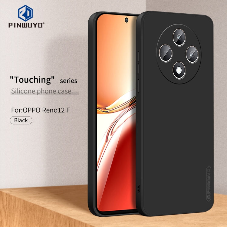 For OPPO Reno12 F PINWUYO Sense Series Liquid Silicone TPU Phone Case(Black) - free shipping - PMC Jewellery - Order now!