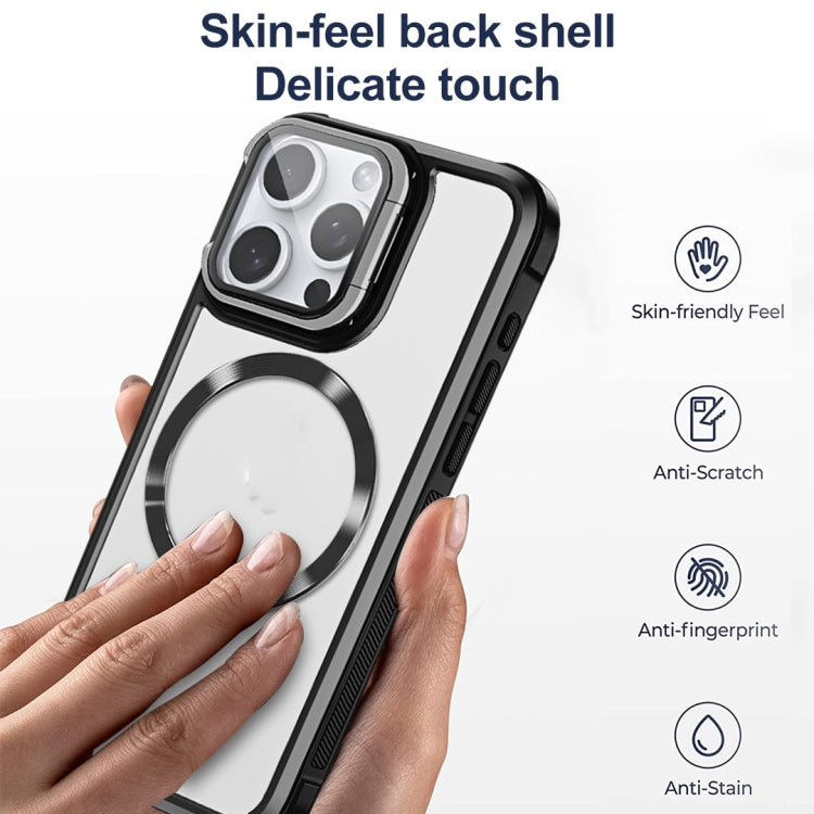 For iPhone 16 Pro Magsafe CD-grain Acrylic Hybrid TPU Phone Case(Purple) - iPhone 16 Pro Cases by PMC TechLife | Online Shopping South Africa | PMC TechLife | Buy Now Pay Later Mobicred