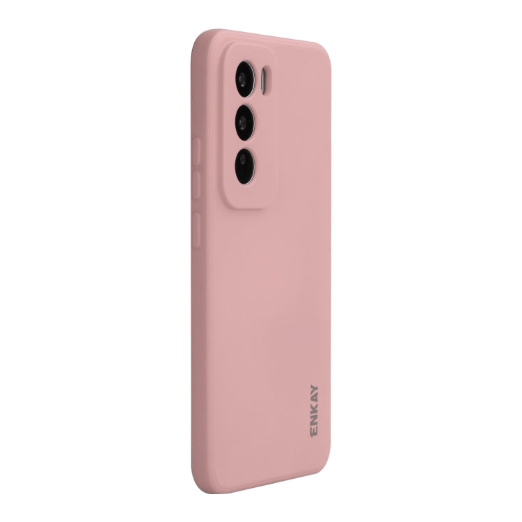 For OPPO Reno12 ENKAY Liquid Silicone Soft Shockproof Phone Case(Pink) - OPPO Cases by ENKAY | Online Shopping South Africa | PMC Jewellery | Buy Now Pay Later Mobicred