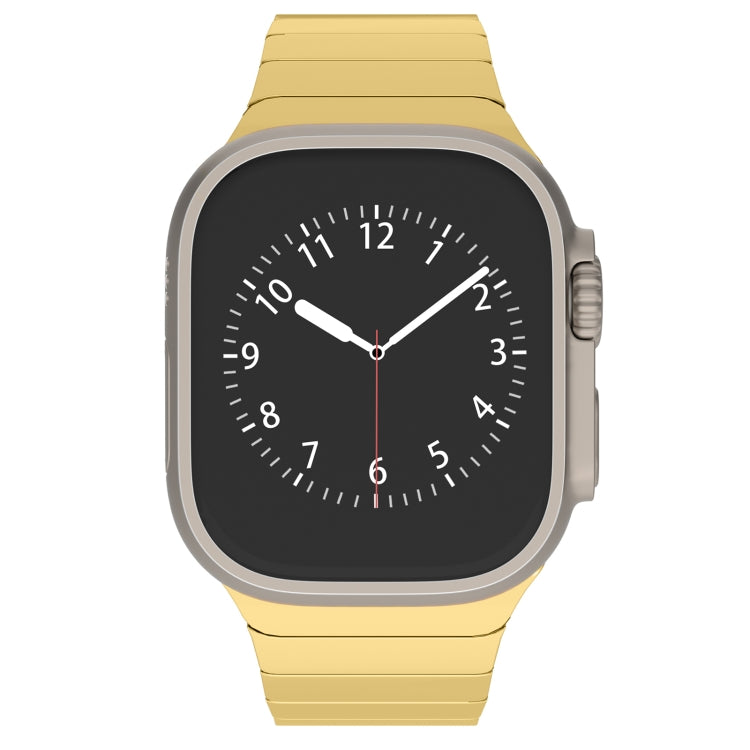 For Apple Watch SE 2022 44mm One-bead Paint Alloy Butterfly Buckle Watch Band(Gold) - free shipping - PMC TechLife - Order now!