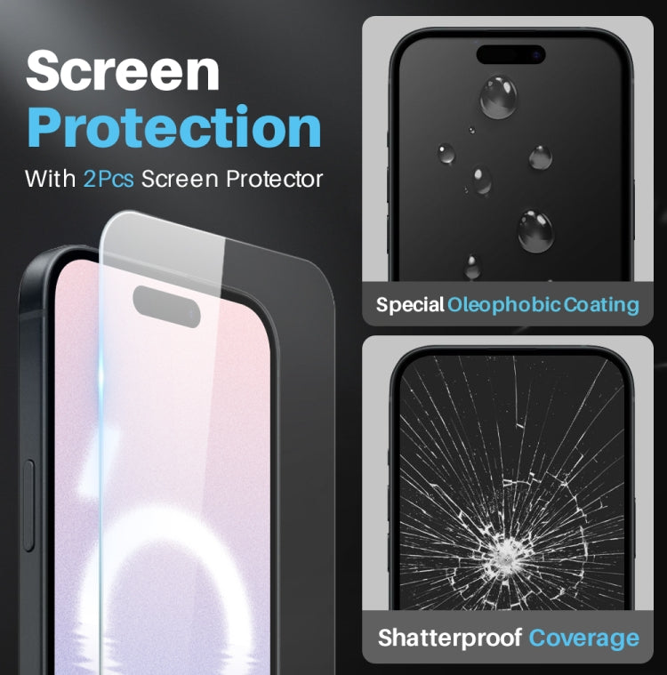 For iPhone 16 NORTHJO 5 in 1 Clear Phone Case with 2pcs Screen Film + 2pcs Camera Lens Film - iPhone 16 Cases by NORTHJO | Online Shopping South Africa | PMC TechLife | Buy Now Pay Later Mobicred