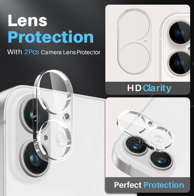 For iPhone 16 NORTHJO 5 in 1 Clear Phone Case with 2pcs Screen Film + 2pcs Camera Lens Film - iPhone 16 Cases by NORTHJO | Online Shopping South Africa | PMC TechLife | Buy Now Pay Later Mobicred
