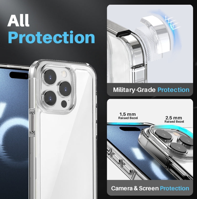 For iPhone 16 Pro Max NORTHJO 5 in 1 Clear Phone Case with 2pcs Screen Film + 2pcs Camera Lens Film - iPhone 16 Pro Max Cases by NORTHJO | Online Shopping South Africa | PMC TechLife | Buy Now Pay Later Mobicred