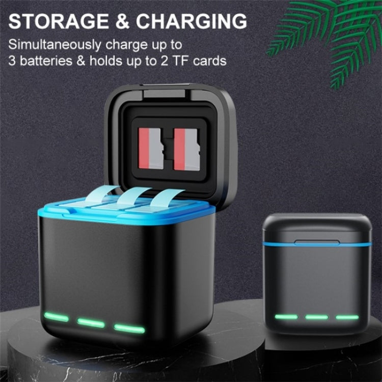 GP-810 Rechargeable 3-Battery Charger Station Storage Case for GoPro HERO5 /6 /7 /8 - Charger by PMC TechLife | Online Shopping South Africa | PMC TechLife | Buy Now Pay Later Mobicred