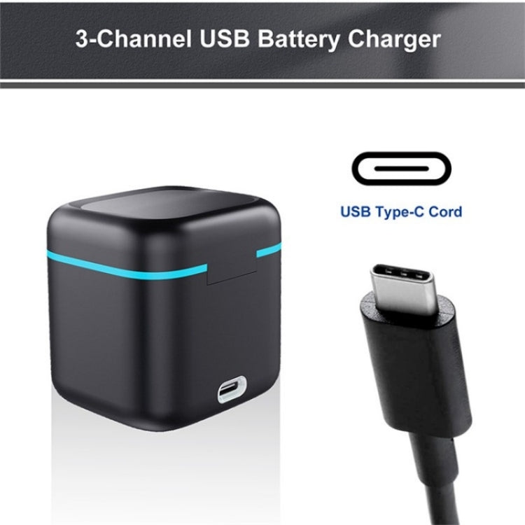 GP-910 3-Battery Charging Box Storage Case For GoPro Hero11 /10 /9 - Charger by PMC TechLife | Online Shopping South Africa | PMC TechLife | Buy Now Pay Later Mobicred