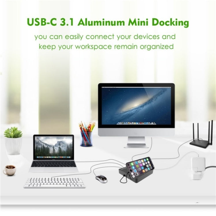 WAVLINK UHP3D01G Gigabit Ethernet USB 3.0 Multi-Function HUB 4K HD Docking Station(UK Plug) - free shipping - PMC Jewellery - Order now!