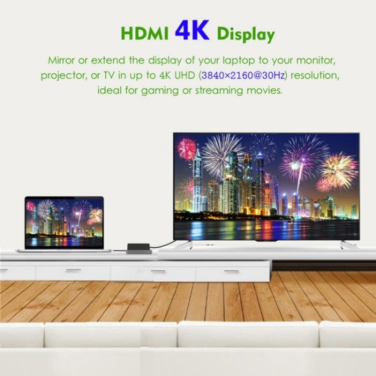 WAVLINK UHP3D01G Gigabit Ethernet USB 3.0 Multi-Function HUB 4K HD Docking Station(UK Plug) - free shipping - PMC Jewellery - Order now!