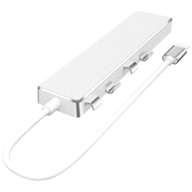 ADS-301C USB-C / Type-C to USB-C + USB 3.0 + 3 x USB 2.0 Expander HUB(Silver) - USB HUB by PMC TechLife | Online Shopping South Africa | PMC TechLife | Buy Now Pay Later Mobicred