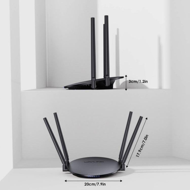 WAVLINK WN530G3 4x 5dBi Foldable Antenna AC1200 Dual Band Wireless Repeater Router, Plug:UK Plug - free shipping - PMC Jewellery - Order now!
