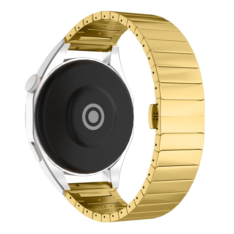 For Samsung Galaxy Watch Gear S3 Frontier 22mm One Bead Paint Butterfly Buckle Alloy Watch Band(Gold) - free shipping - PMC TechLife - Order now!