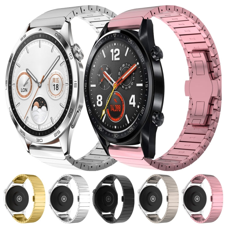 For Huawei Watch GT3 SE 22mm One Bead Paint Butterfly Buckle Alloy Watch Band(Silver) - free shipping - PMC TechLife - Order now!